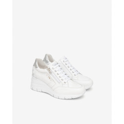SNEAKERS NEROGIARDINI DONNA CILE BIANCO T.GIOVE BIANCO/GRIGI ETOILE ARGENTO EVA AGOSTA E615221D/707