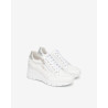 SNEAKERS NEROGIARDINI DONNA CILE BIANCO T.GIOVE BIANCO/GRIGI ETOILE ARGENTO EVA AGOSTA E615221D/707