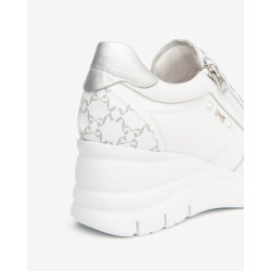 SNEAKERS NEROGIARDINI DONNA CILE BIANCO T.GIOVE BIANCO/GRIGI ETOILE ARGENTO EVA AGOSTA E615221D/707