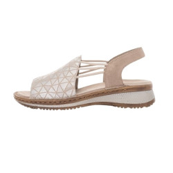 SANDALO ARA SHOES DONNA  NOVELKID,KALBVELOURSAND/SILBER,SANDHAWAII 2.0 12-29005-14