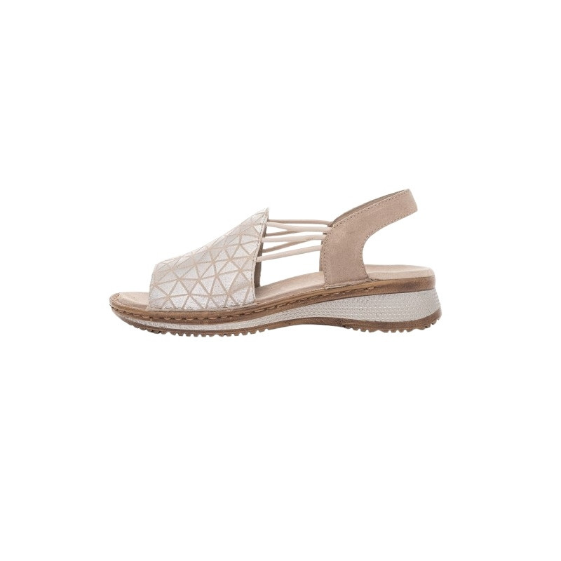 SANDALO ARA SHOES DONNA  NOVELKID,KALBVELOURSAND/SILBER,SANDHAWAII 2.0 12-29005-14