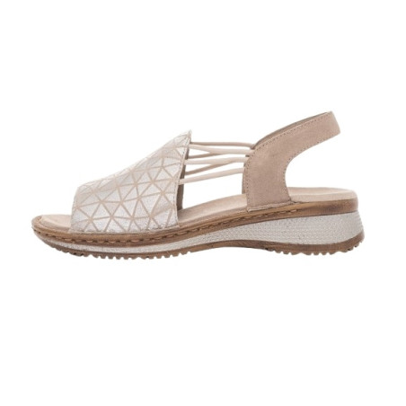 SANDALO ARA SHOES DONNA  NOVELKID,KALBVELOURSAND/SILBER,SANDHAWAII 2.0 12-29005-14