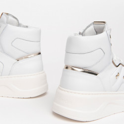 SNEAKERS NEROGIARDINI DONNA VELVET BIANCO T.BRILL PLATINO E306560D/707