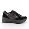 SNEAKERS CON ZEPPA IGI&CO DONNA SCAM.SU/FIO.BOT NERO/ANTRACITE 8677500