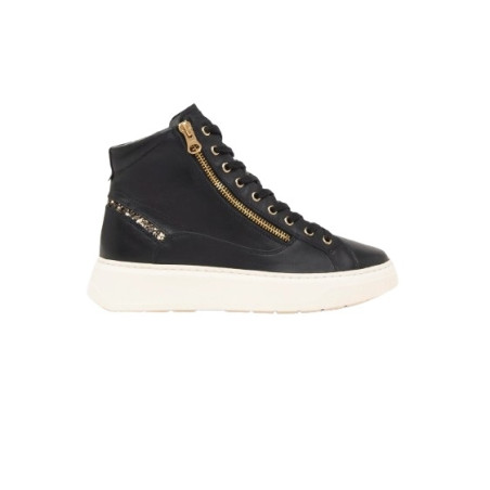 SNEAKERS ALTA NEROGIARDINI DONNA GUANTO NERO T.GLITTER  GONZAGA  I411601D/100