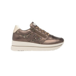 SNEAKERS CON ZEPPA NEROGIARDINI DONNA OMEGA T.MORO T.GLITTER GR.TOP SAB ETOILE MIELE TR CORVARA I514101D/300