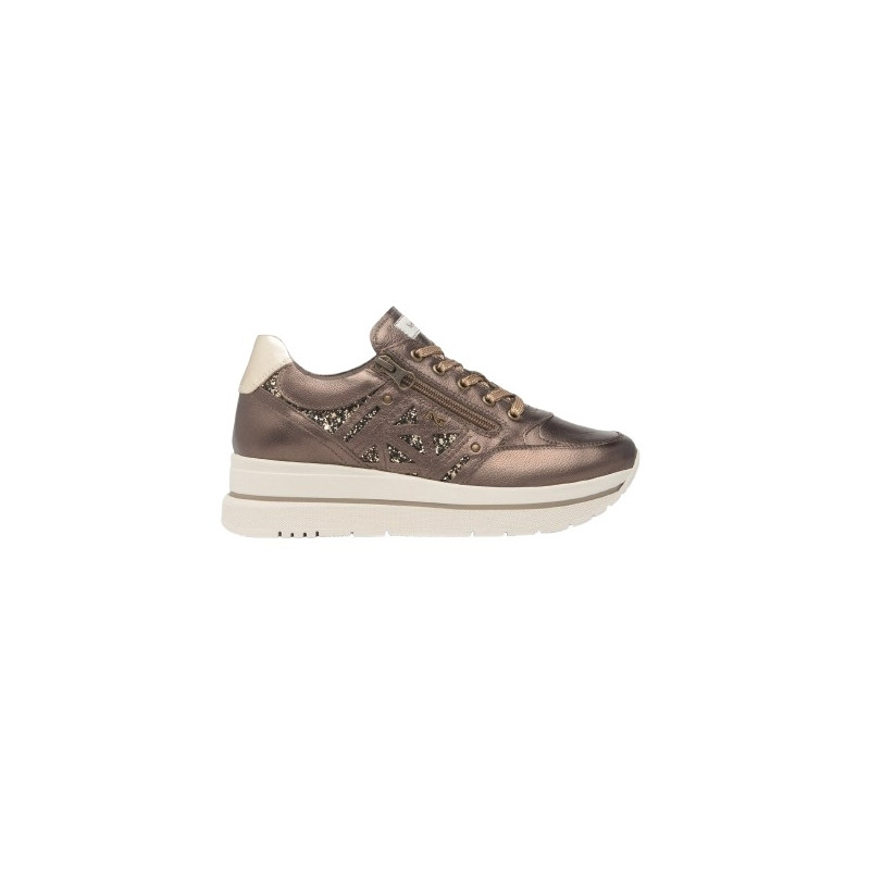 SNEAKERS CON ZEPPA NEROGIARDINI DONNA OMEGA T.MORO T.GLITTER GR.TOP SAB ETOILE MIELE TR CORVARA I514101D/300