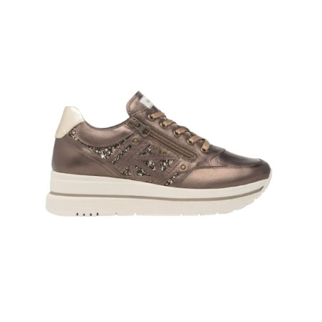 SNEAKERS CON ZEPPA NEROGIARDINI DONNA OMEGA T.MORO T.GLITTER GR.TOP SAB ETOILE MIELE TR CORVARA I514101D/300
