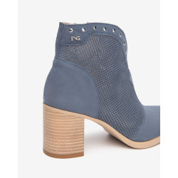 TRONCHETTO NEROGIARDINI DONNA VELOUR AVIO VELOUR AVIO TR CAPUA BEIGE TACCO 7CM  E512710D/203