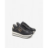 SNEAKERS NEROGIARDINI DONNA GUANTO NERO T.BRILL PLATINO  PU.BETA  PANNA I411560D/100