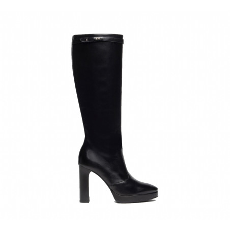 STIVALE CON TACCO NEROGIARDINI DONNA IN PELLE NERO TACCO 10.5 CM ZIP II308723DE/100