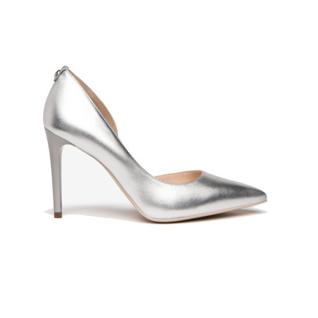 DECOLLETE' DONNA NEROGIARDINI LAMINATO ARGENTO TPU BREIA MISSI NATURALE E318332DE/700