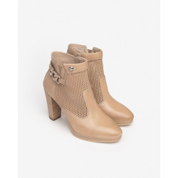 TRONCHETTO NEROGIARDINI DONNA PELLE COLORE CHAMPAGNE TACCO 9,5CM E409740D/439