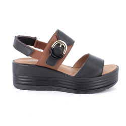 SANDALI CON ZEPPA IGI&CO DONNA NAPPA SOFT NERO 1164577    