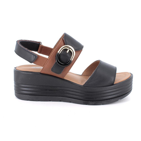 SANDALI CON ZEPPA IGI&CO DONNA NAPPA SOFT NERO 1164577    