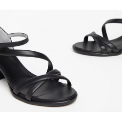 SANDALO CON TACCO NEROGIARDINI DONNA TAMIGI NERO TR ROSE NERO E307570D/100