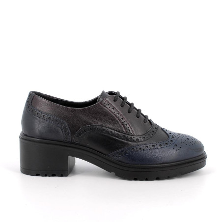 FRANCESINA IGI&CO DONNA  CAPRA FIDELIO   BLU/BORDO TACCO 4,5CM 8651411