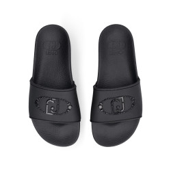 CIABATTE LIU JO DONNA MYKONOS 01 - SLIPPER RUBBERIZED BLACK BA6077EX02822222 