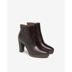 TRONCHETTO NEROGIARDINI DONNA MANOLETE T.DI MORO T.CROM COL.TORBA PU.ALTILIA TACCO 9,5CM I513811D/300