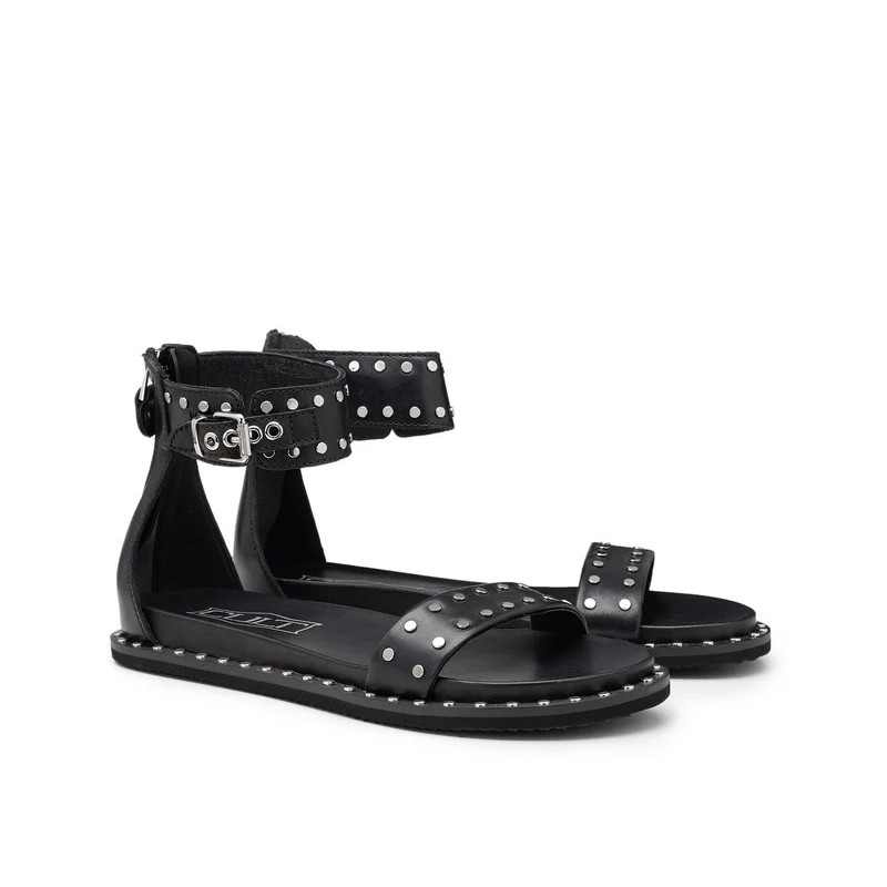 SANDALO CULT DONNA ROSHELLE 3885 SANDAL W LEATHER BLACK WITH STUDS CLW388500