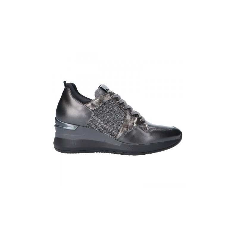 SNEAKERS NEROGIARDINI DONNA CON ZEPPA PARADISE PERL.PIOMBO T.BRILL ANTRACITE A908860D109