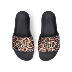 CIABATTE LIU JO DONNA MYKONOS 01 - SLIPPER PRINTED SPREADING LEOPARD BA6077EX022S19C1