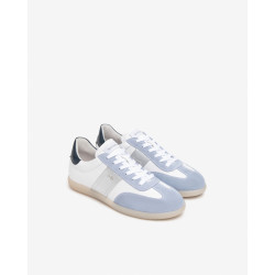 SNEAKERS NEROGIARDINI DONNA VELOUR FIORDALISO CILE BIANCO ETOILE ARGENTO NETTUNO OCEANO E512855D/623