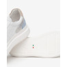 SNEAKERS NEROGIARDINI DONNA CILE BIANCO ZOUK SILVER VELOUR FIORDALISO VELOUR FEMME E615285D/707