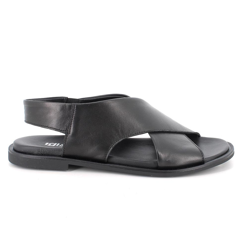 SANDALI IGI&CO DONNA VIT. CRUST NERO CON ELASTICO 1184700    
