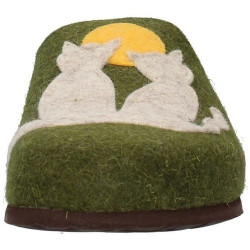 CIABATTA BIONATURA DONNA  12 GATTI FELTRO VERDE 12GAT20-I-FELV74