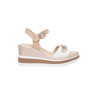 SANDALO CON ZEPPA NEROGIARDINI DONNA LOIRA BIANCO ARMENIA CIPRIA POLI.USSITA E410530D/707