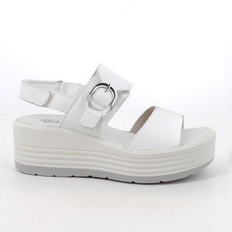 SANDALI CON ZEPPA IGI&CO DONNA NAPPA SOFT BIANCO 1164533     