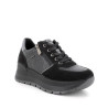 SNEAKERS CON ZEPPA IGI&CO DONNA NERO/LAMINATO IN PELLE 6675200