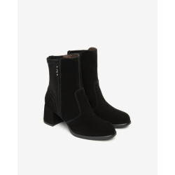 TRONCHETTO  NEROGIARDINI DONNA AROLD VELO NERO T.ALCANTARA NERO TPU ROMANA PLATO' TACCO 6CM I514311D/100