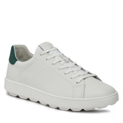 SNEAKERS GEOX UOMO SPHERICA ECUB-1 BIANCO/VERDE U45GPA 0009B C1966