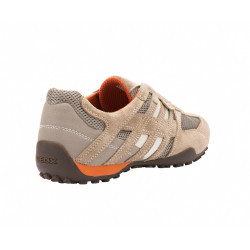 SNEAKERS GEOX UOMO U SNAKE L - SCAM.+MESH  BEIGE/DK ORANGE U4207L 02214 C0845