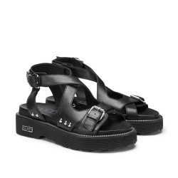 SANDALO CULT DONNA ZIGGY 4472 SANDAL W LEATHER BLACK CLW447200