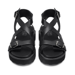 SANDALO CULT DONNA ZIGGY 4472 SANDAL W LEATHER BLACK CLW447200