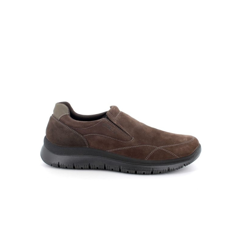 SLIP-ON ENVAL SOFT UOMO IN PELLE CAFFE' 6722411
