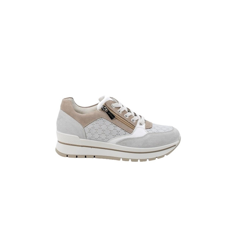 SNEAKERS IGI&CO DONNA PELLE LAMINATA/TESSUTO GRIGIO 5662144
