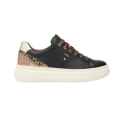 SNEAKERS  NEROGIARDINI DONNA GUANTO NERO LUNARE COL.TORBA T.GLITTER GR.TOP SAB T.BRILL I514160D/100