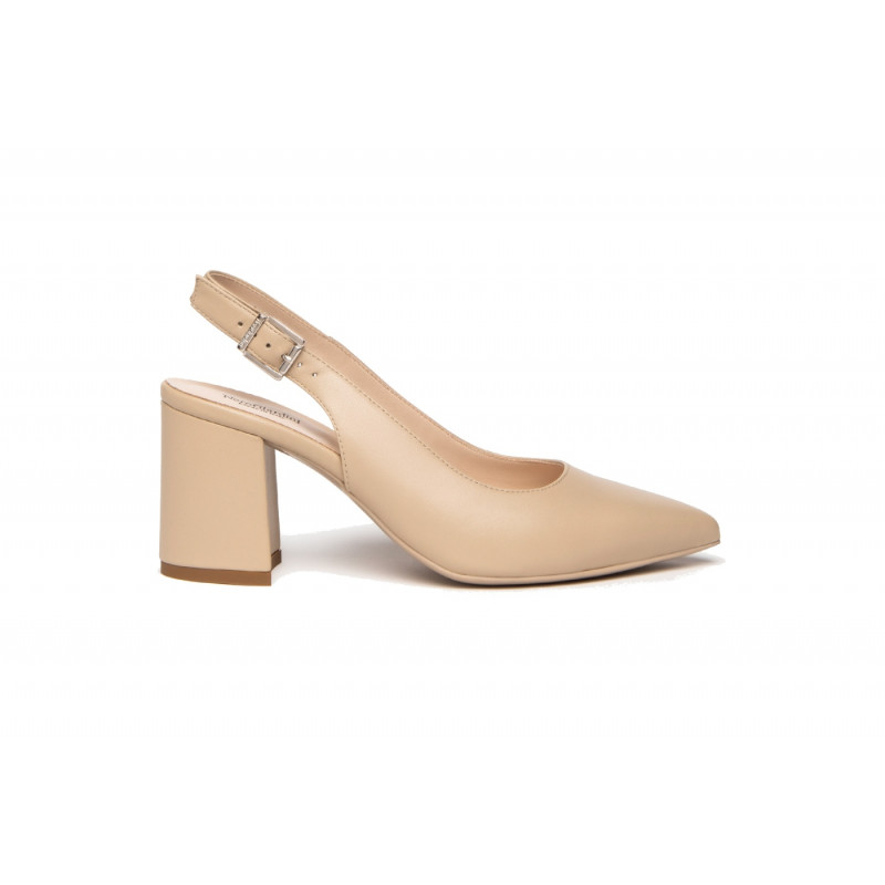 DECOLLETE' NEROGIARDINI DONNA IN PELLE LINO TACCO 7,5CM E409431D/453