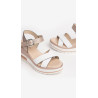 SANDALO CON ZEPPA NEROGIARDINI DONNA BIANCO E218737D/707