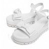 SANDALI CON ZEPPA NEROGIARDINI DONNA LOIRA BIANCO PU.OSSANA E307832D/707
