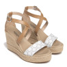 SANDALI NEROGIARDINI DONNA T.GIOVE BIANCO NAPPA PANDORA CORDA  PU.LINDE E307642D/707