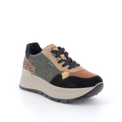 SNEAKERS CON ZEPPA IGI&CO DONNA SCAM.SUP/VELLUT NERO/VERDE 8677600