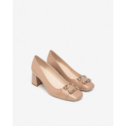 DECOLLETE' NEROGIARDINI VERNICE NUDO TACCO 5,5CM E409481D/626