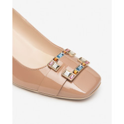 DECOLLETE' NEROGIARDINI VERNICE NUDO TACCO 5,5CM E409481D/626