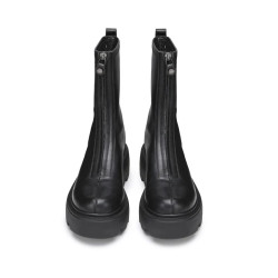 ANFIBIO CON ZEPPA CULT DONNA NEW ROCK 3554 LEATHER BLACK ZIP CLW355400