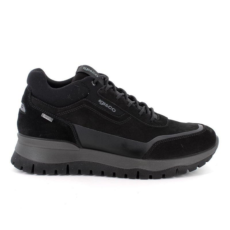 SNEAKERS IGI&CO UOMO NABUK GUM  NERO GORE-TEX 8642000